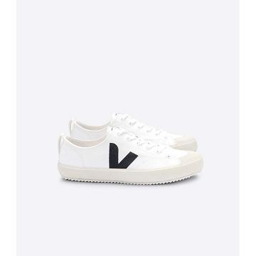 Women's Veja NOVA CANVAS Shoes White/Black | ZA 531WNB